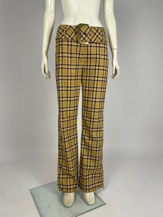 Dior by John Galliano F/W 2001 squared print pants.