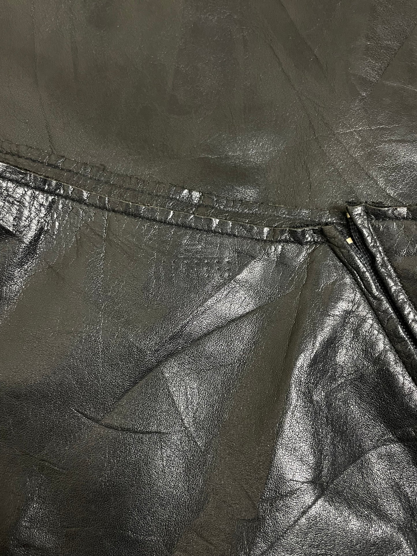 Paco Rabanne 1990’s Leather Skirt (S)
