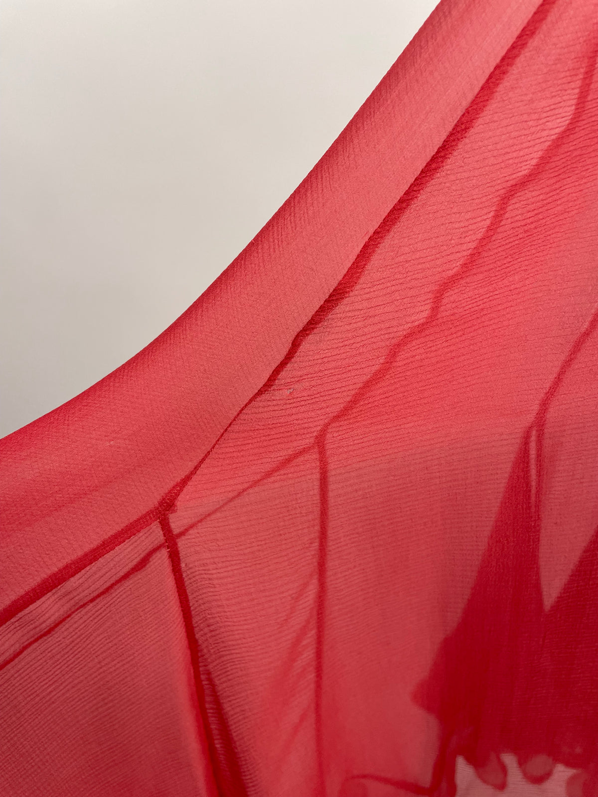Chloé A/W 2017 red ruffled tie maxi dress.