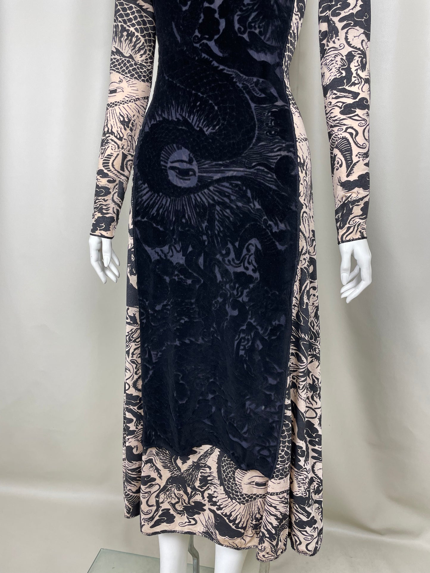 Jean Paul Gaultier Tattoo Mesh Dress (M)