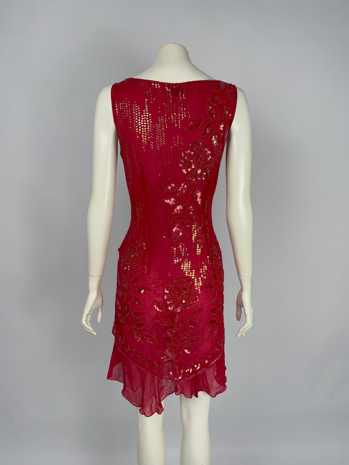 Blumarine 1990’s Red stones and sequins dress.