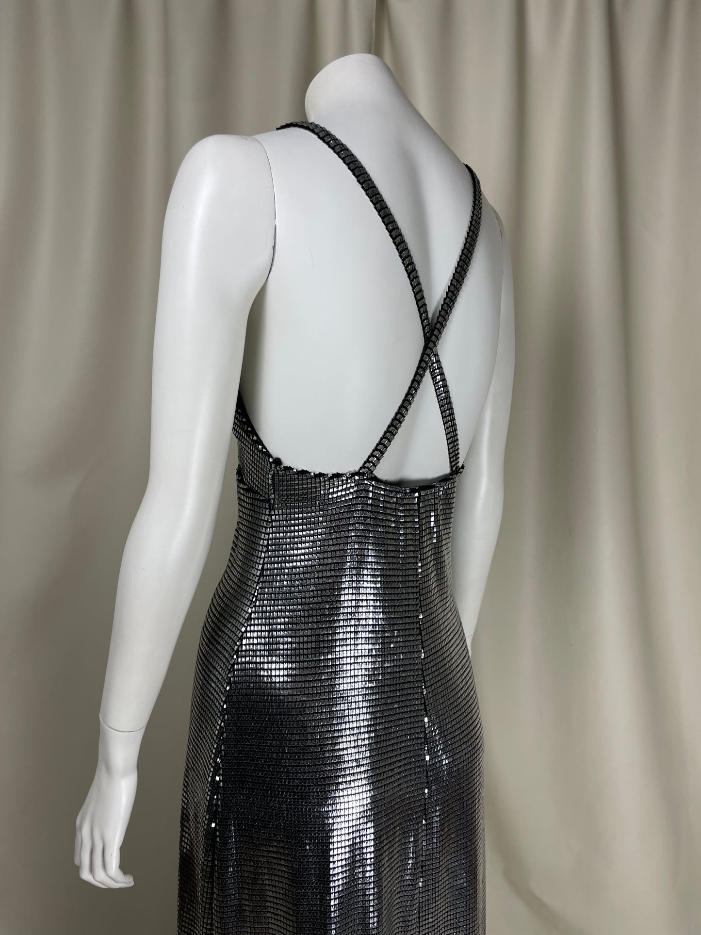 Paco Rabanne F/W 1995 Metallic Dress