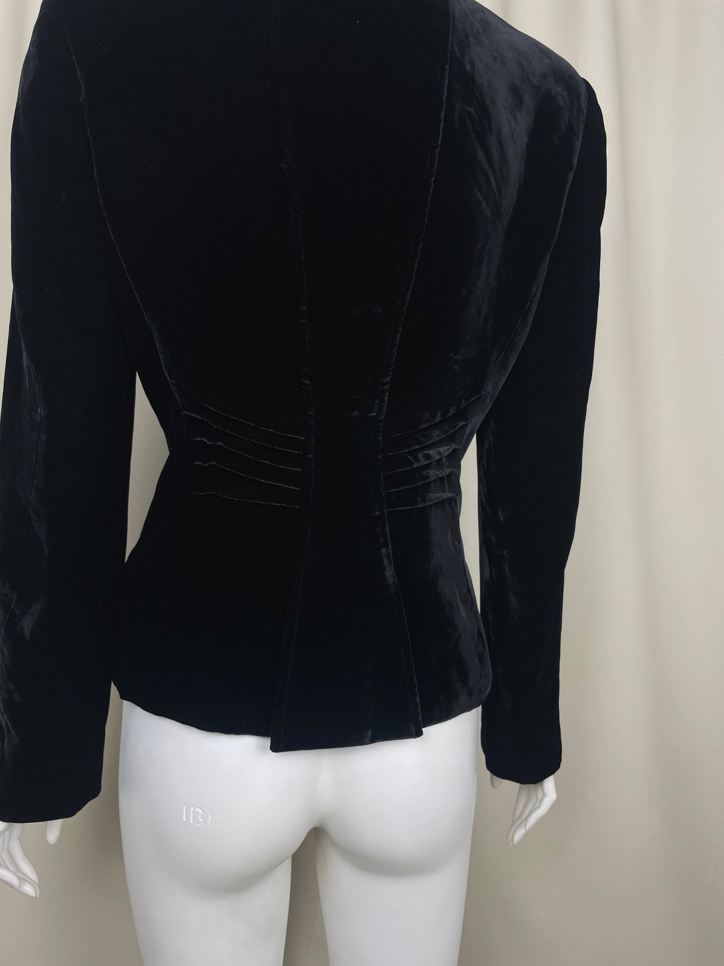 Gucci by Tom Ford F/W 2004 Velour Pleated Blazer (M)