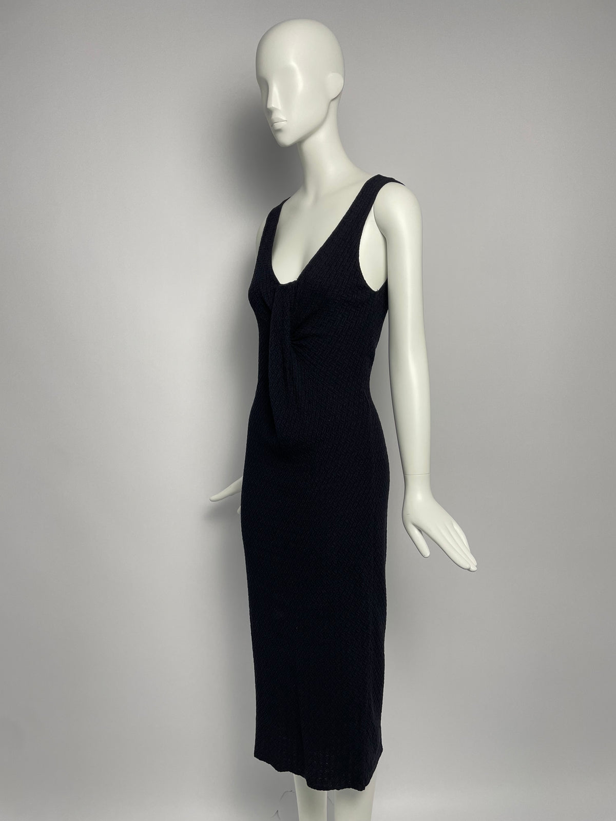 Dior F/W 2008 Knit pleated neckline dress