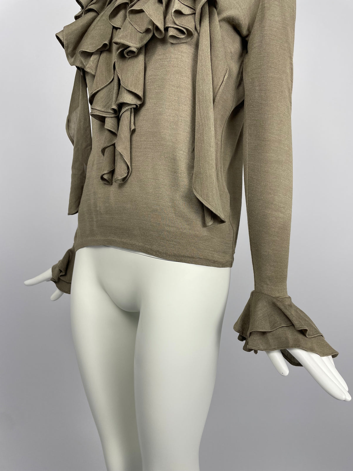 Ralph Lauren 2000's silk ruffle blouse
