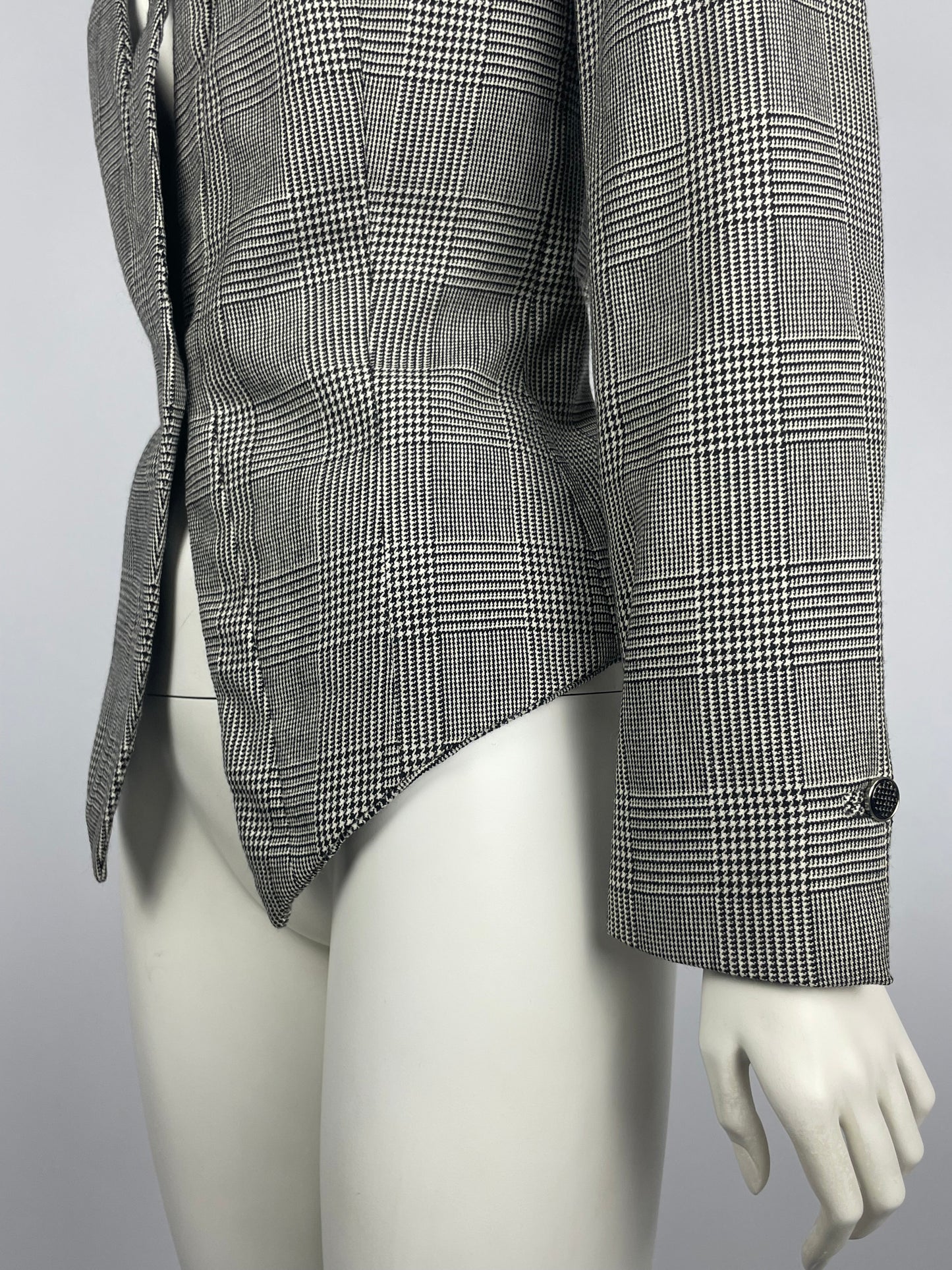 Gianni Versace F/W 1989 Houndstooth Cropped Blazer