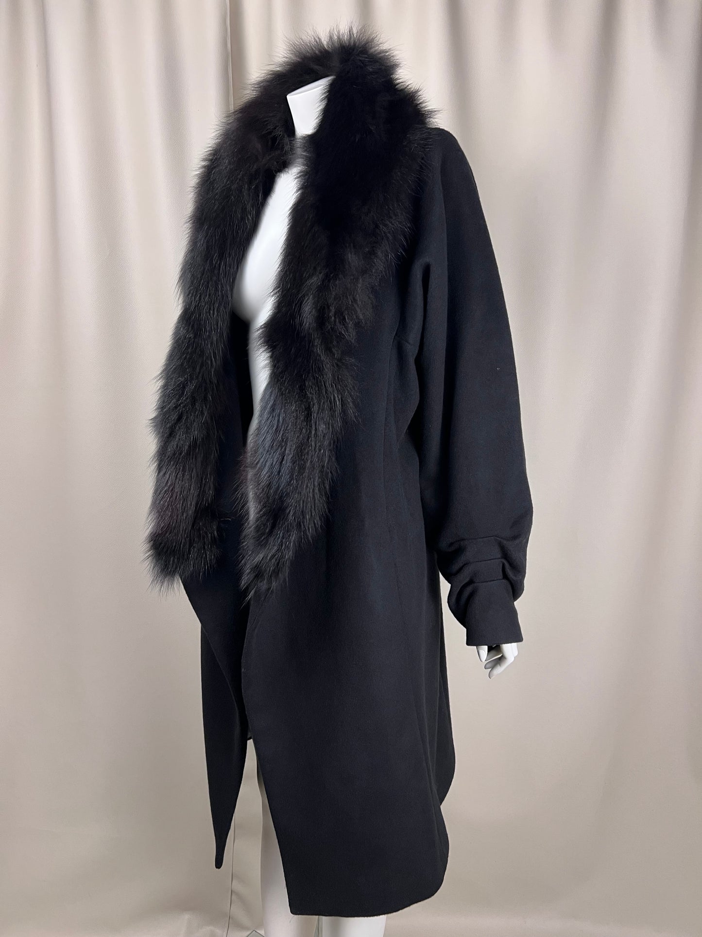 Plein Sud F/W 2004 Fox Fur Cashmere Coat (M)
