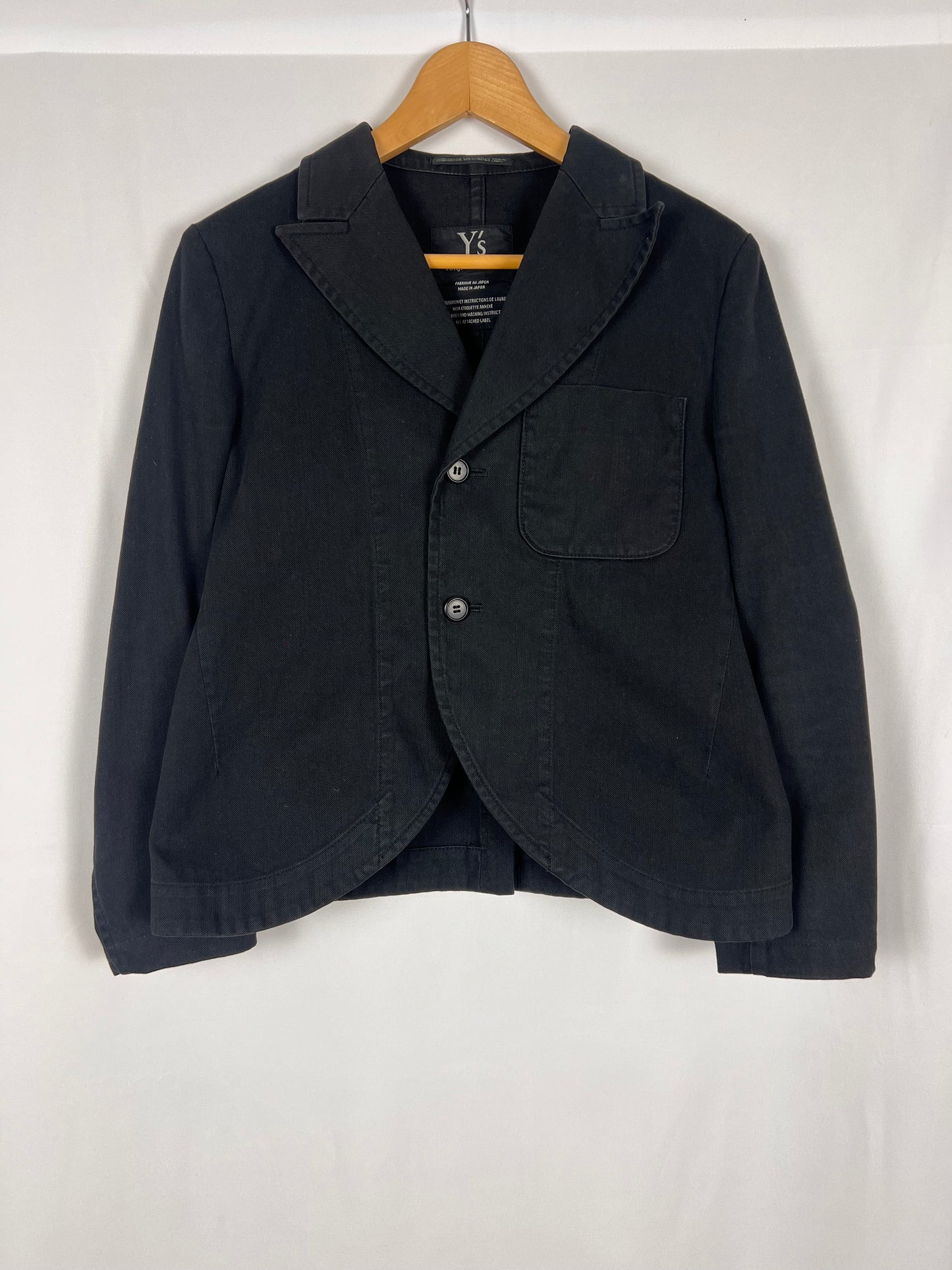 Yohji Yamamoto plain Cotton blazer (M)