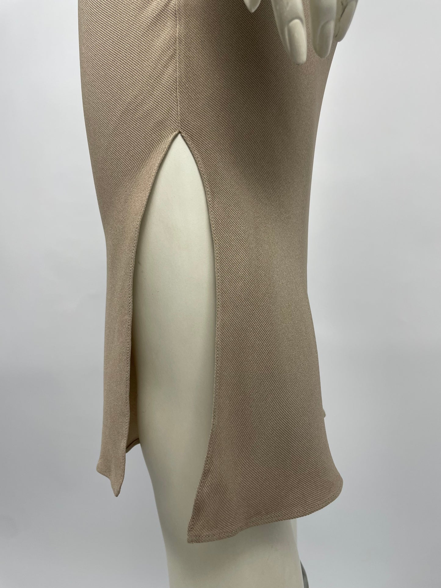 Dior by John Galliano S/S 2001 beige midi skirt