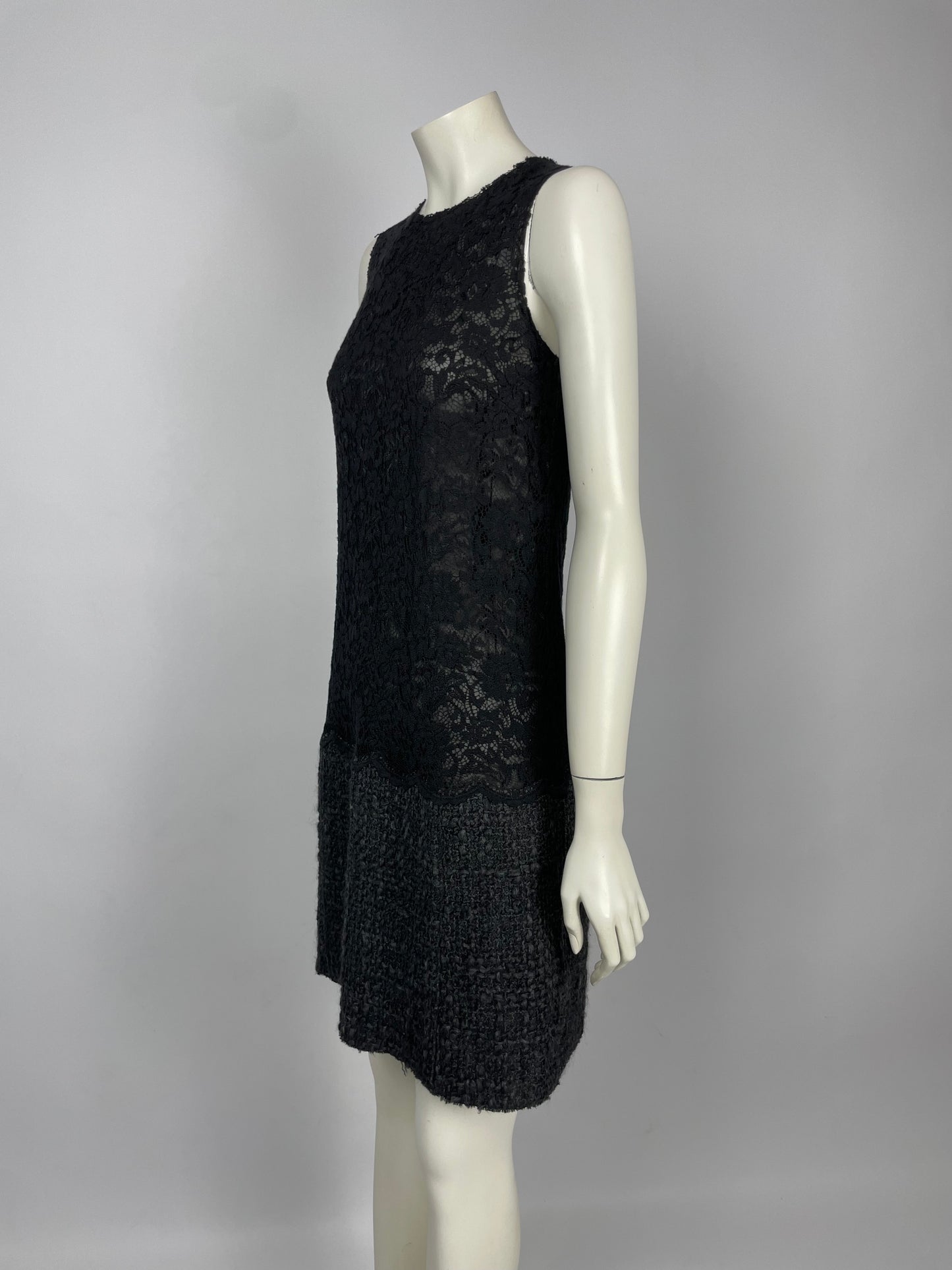 Dolce & Gabbana Lace & Tweed Dress