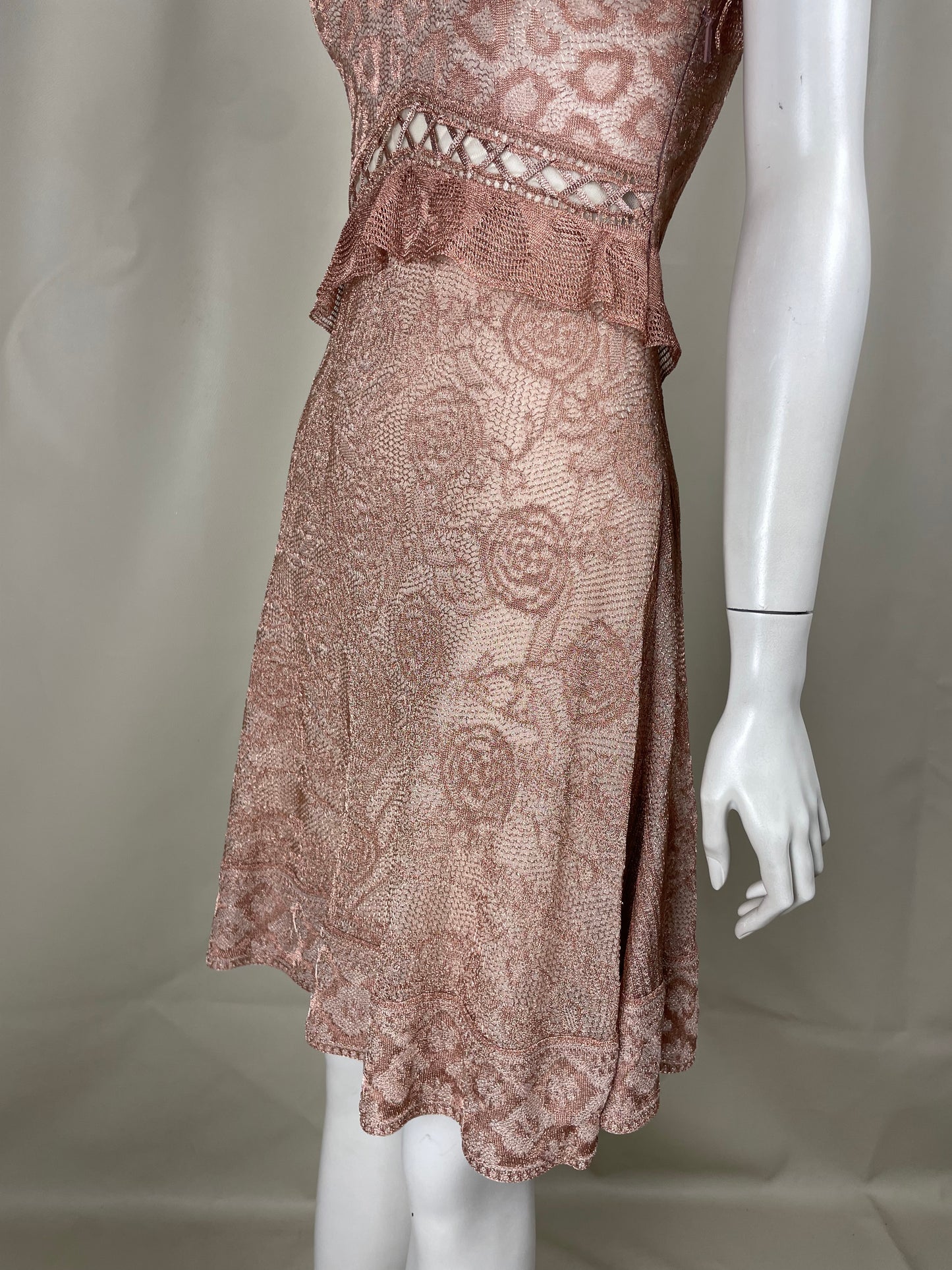 Roberto Cavalli 2000’s Pink Lace Dress (S)