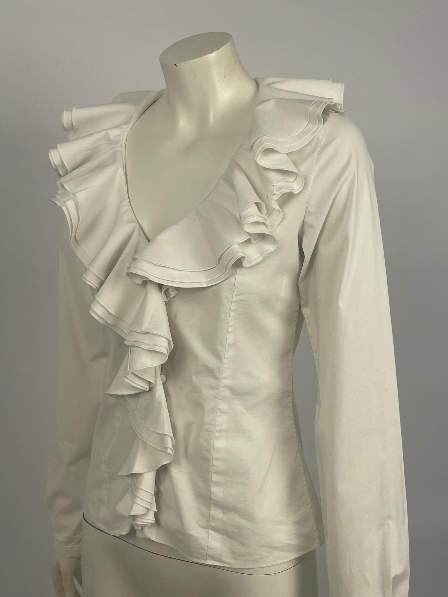 Dior by John Galliano F/W 2008 ruffled white chemise