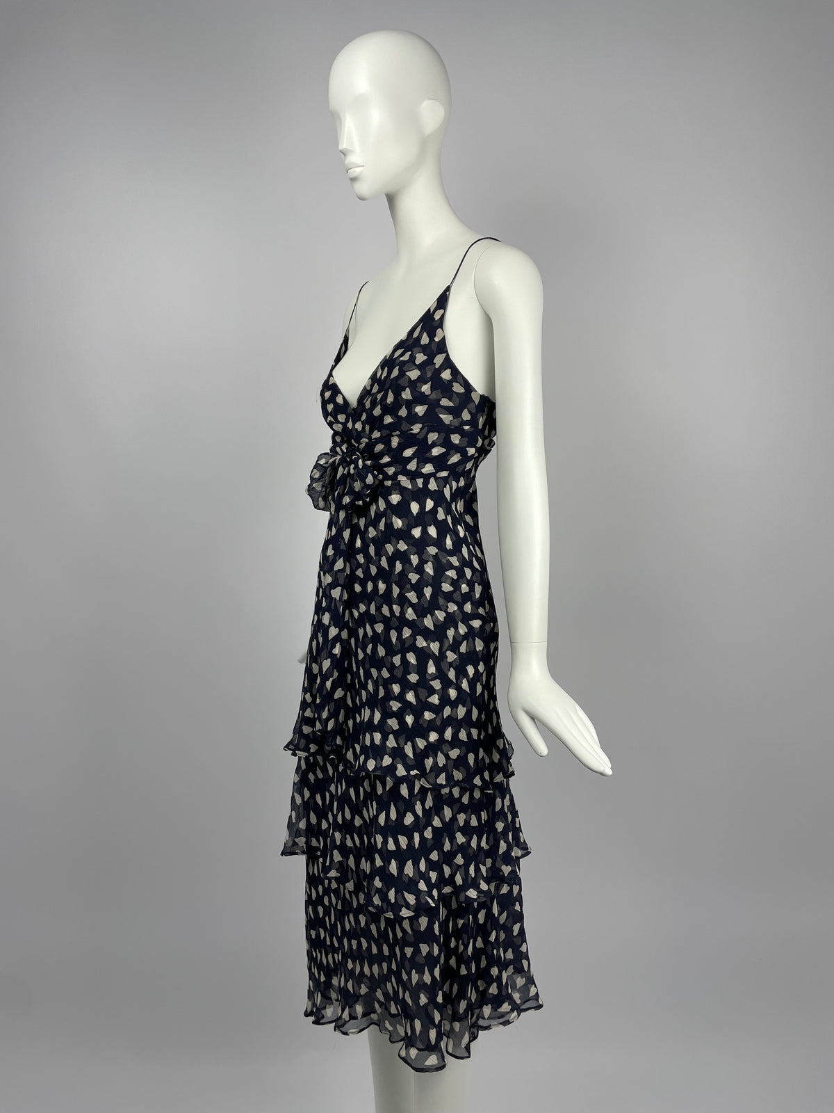 Georges Rech early 2000's silk ruffle dress