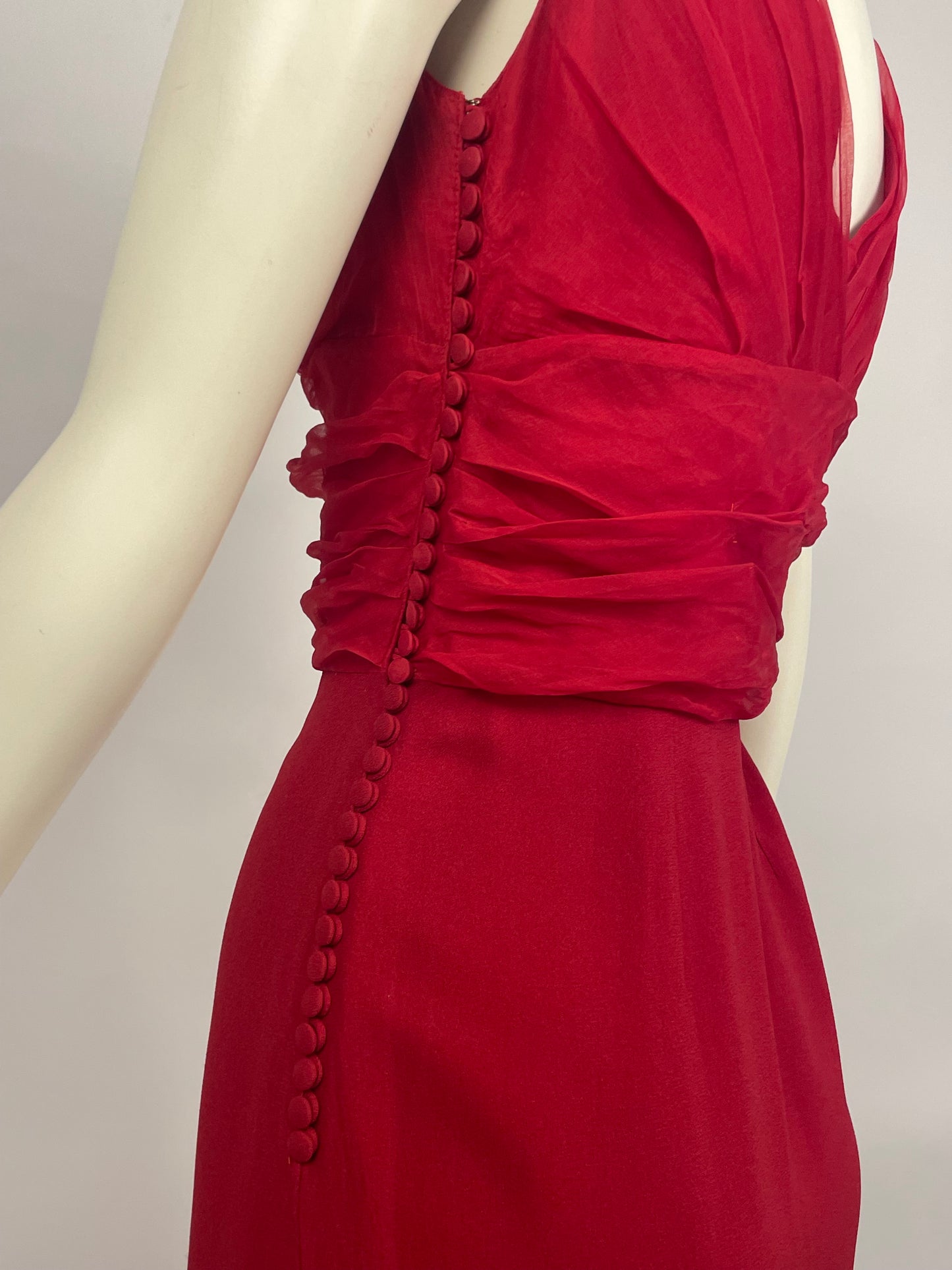 Dior Cruise 2011 red tulle top dress