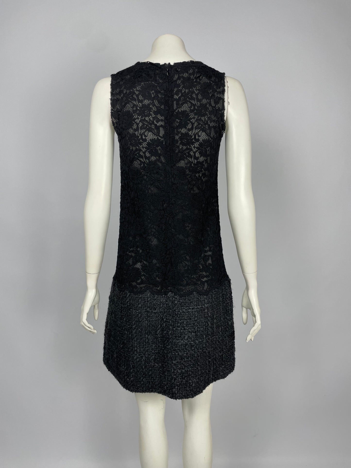 Dolce & Gabbana Lace & Tweed Dress