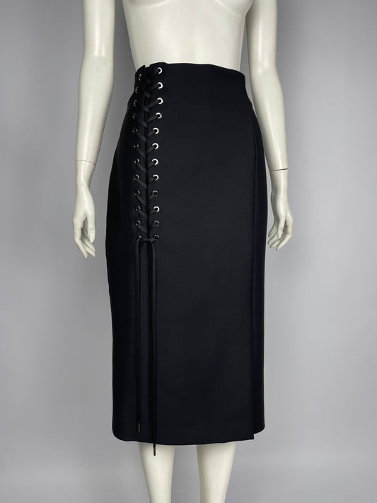 Dior by John Galliano bondage maxi skirt.
