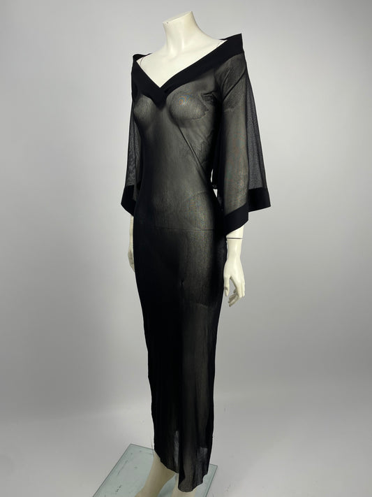 Jean Paul Gaultier 1990’s squared sleeves maxi dress.