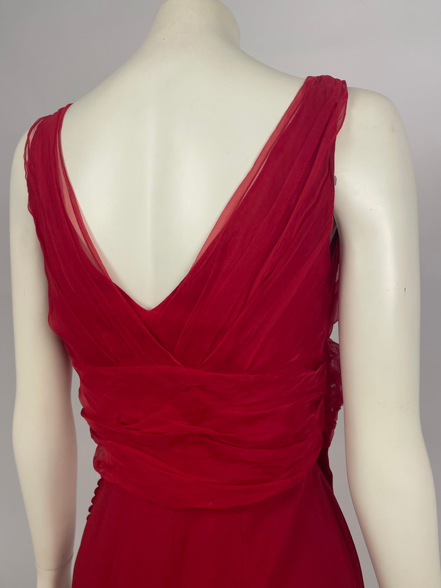 Dior Cruise 2011 red tulle top dress