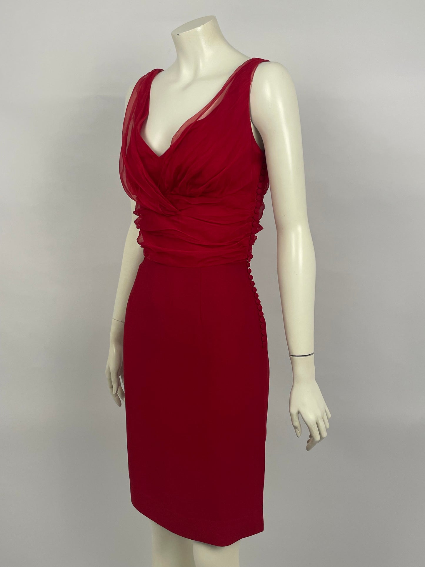 Dior Cruise 2011 red tulle top dress