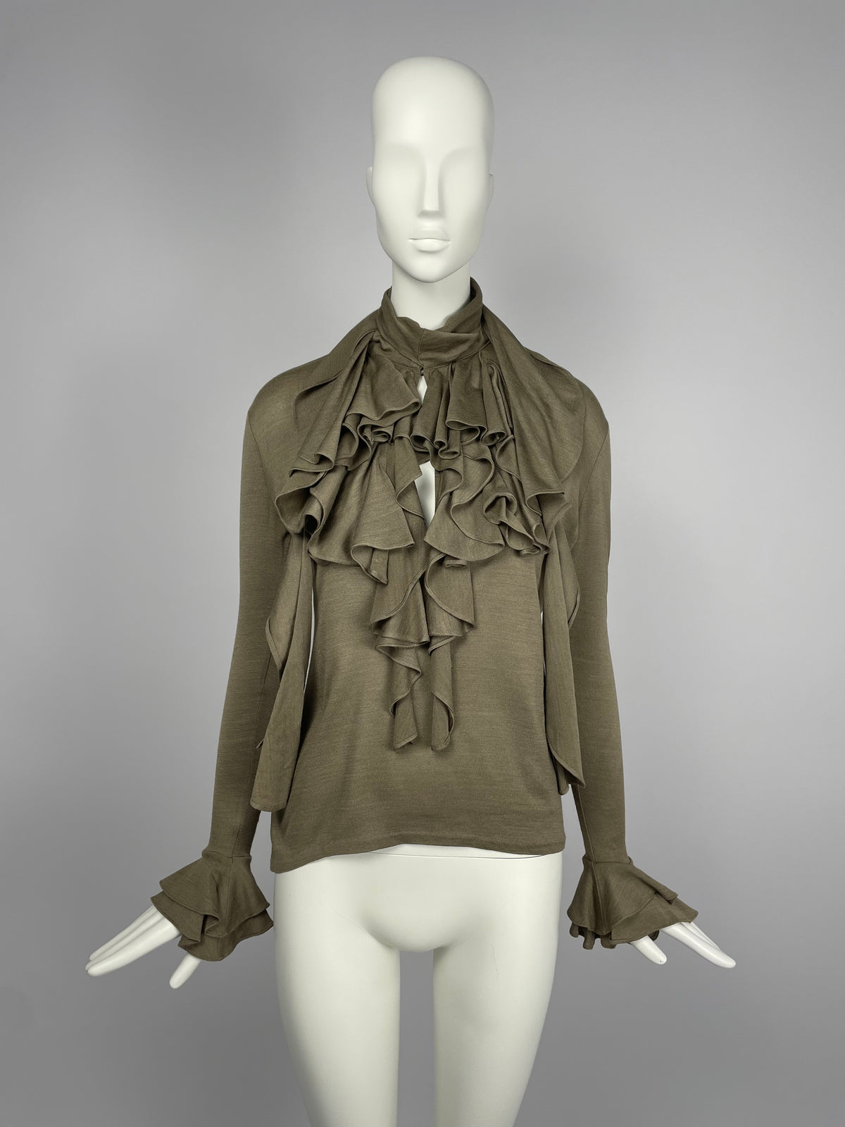 Ralph Lauren 2000's silk ruffle blouse