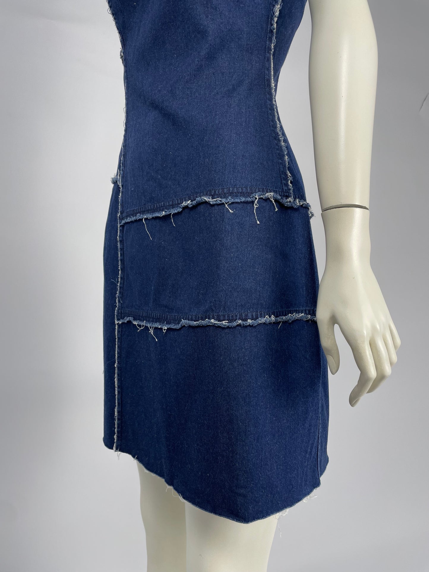 Plein Sud 1990’s Denim bustier mini dress