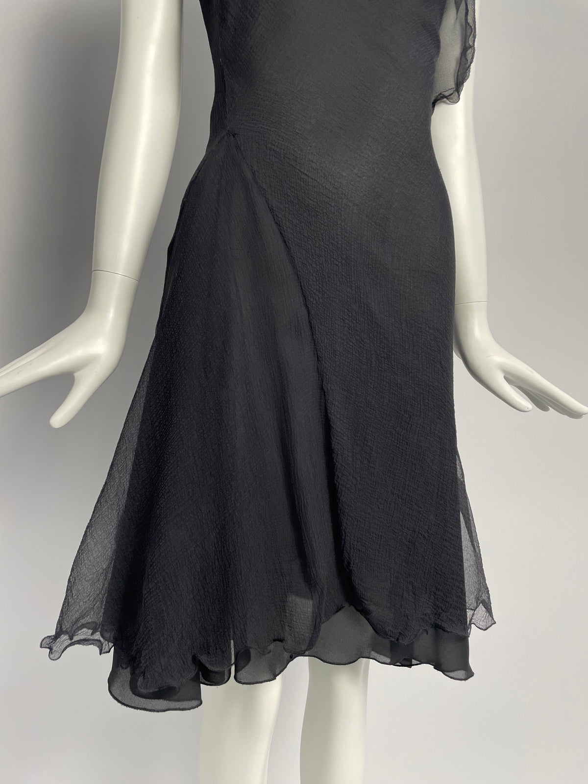 Emporio Armani 1990's Bias ruffle maxi dress