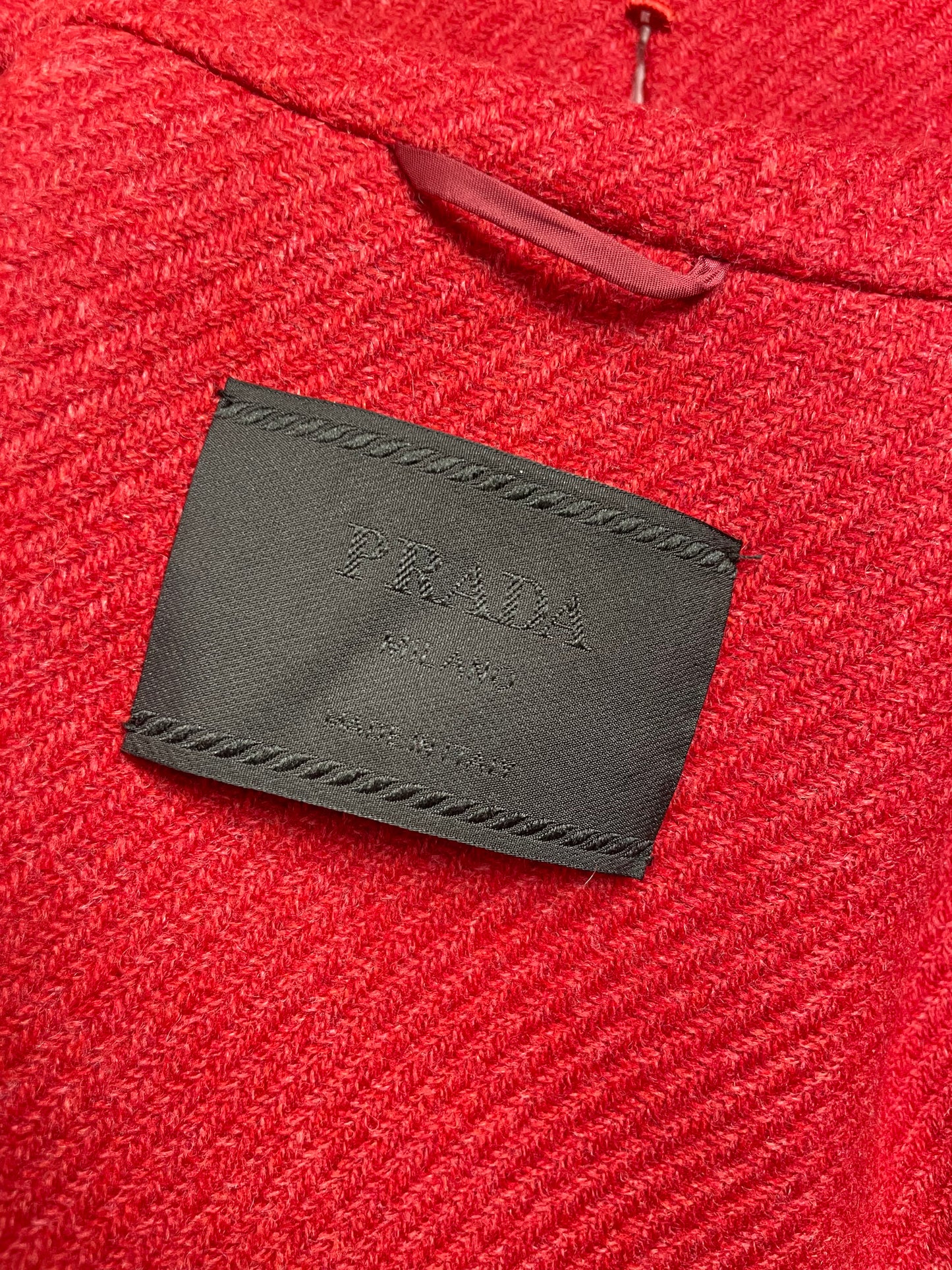 Prada F/W 1998 Chain Stitch Wool Coat