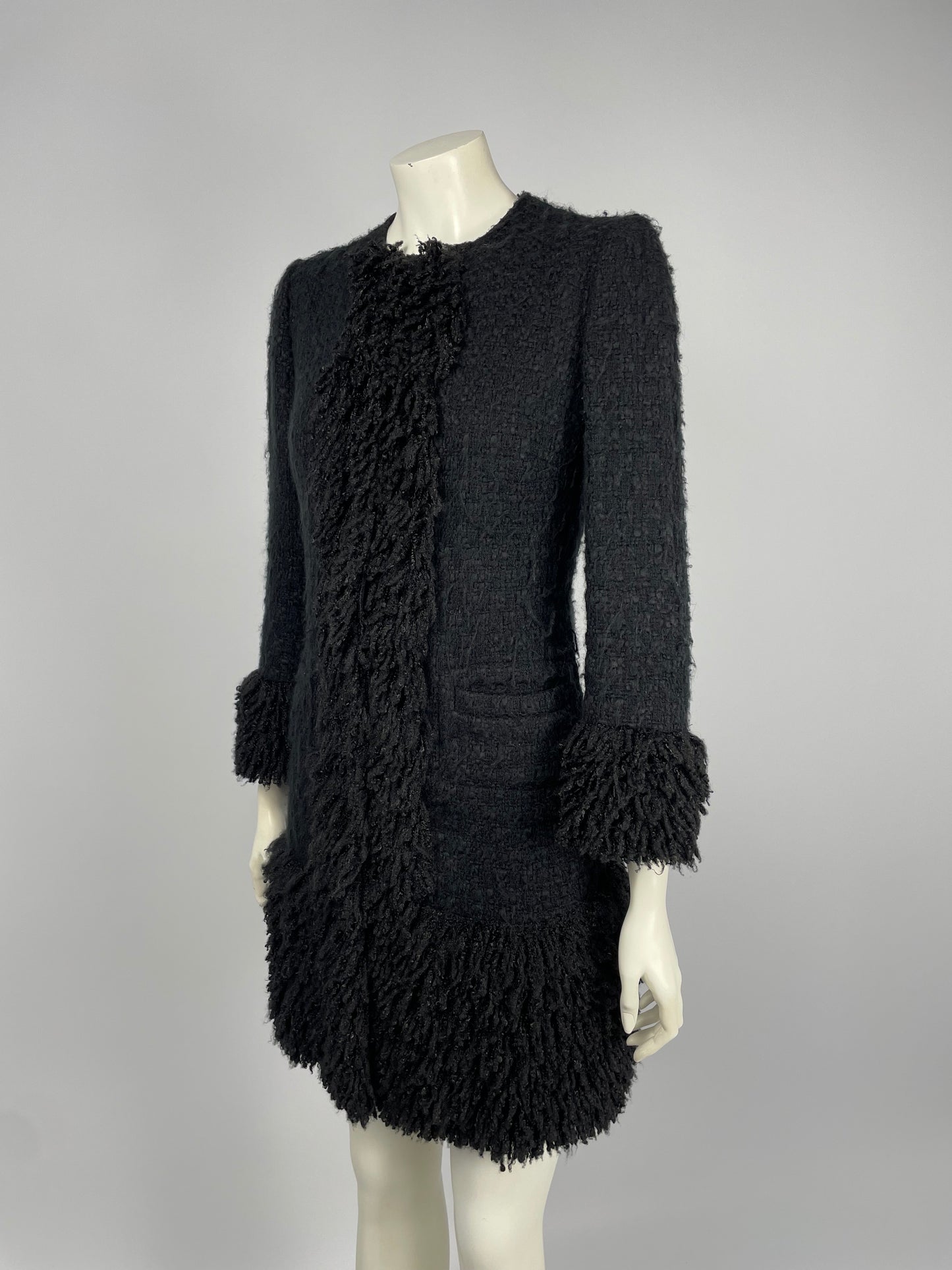 Dolce & Gabbana 2000’s Fur & tweed coat.