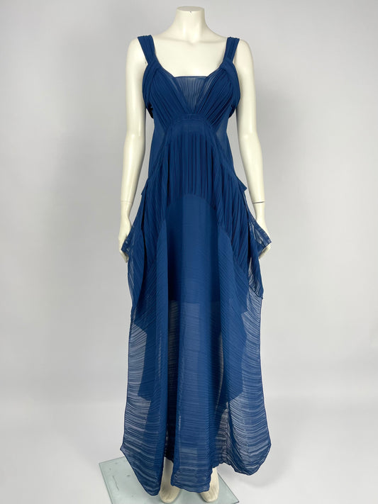 Chloé S/S 2014 blue pleats dress.