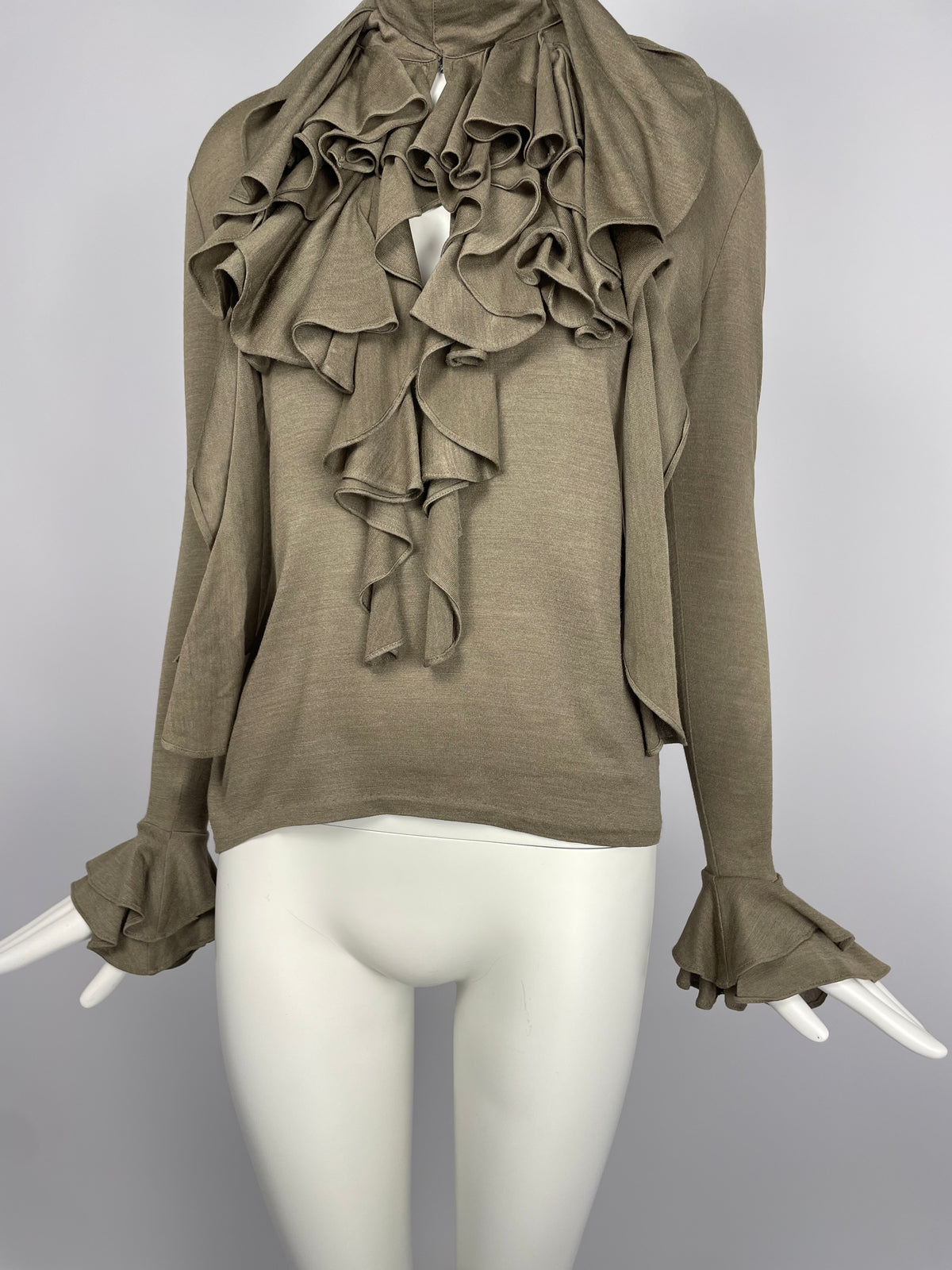 Ralph Lauren 2000's silk ruffle blouse