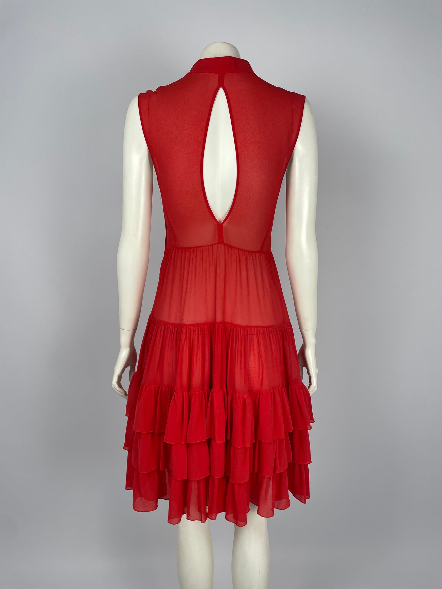 Blumarine 2000’s bondage ruffled dress.