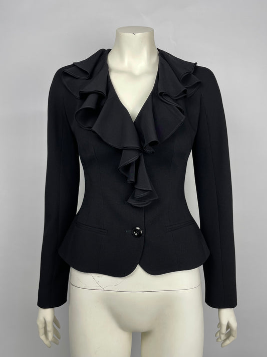 Dior by John Galliano S/S 2008 ruffle neckline bar jacket