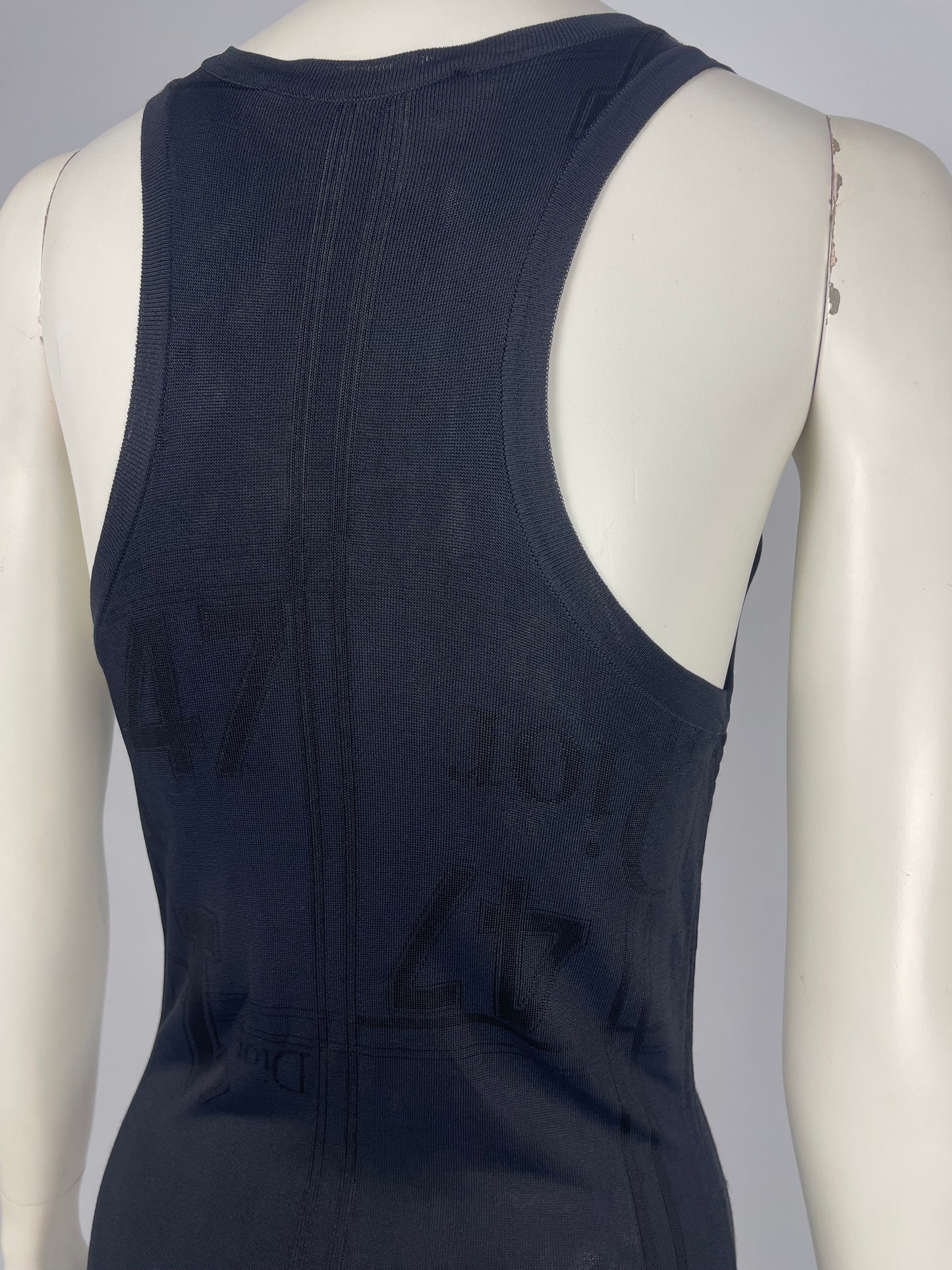 Dior by John Galliano S/S 2004 printed heavy knit dress.