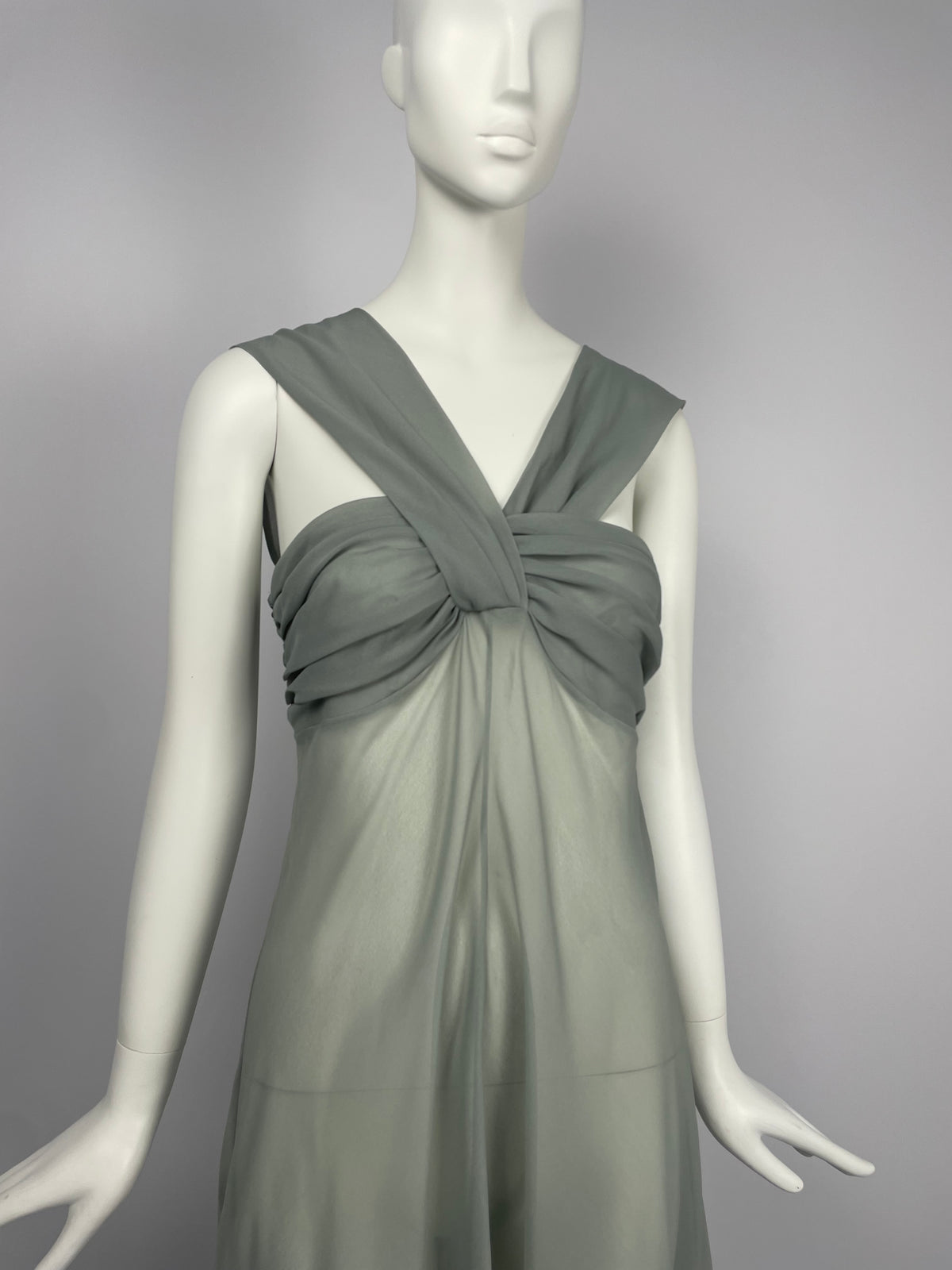 Dior 1980's gathered maxi dress