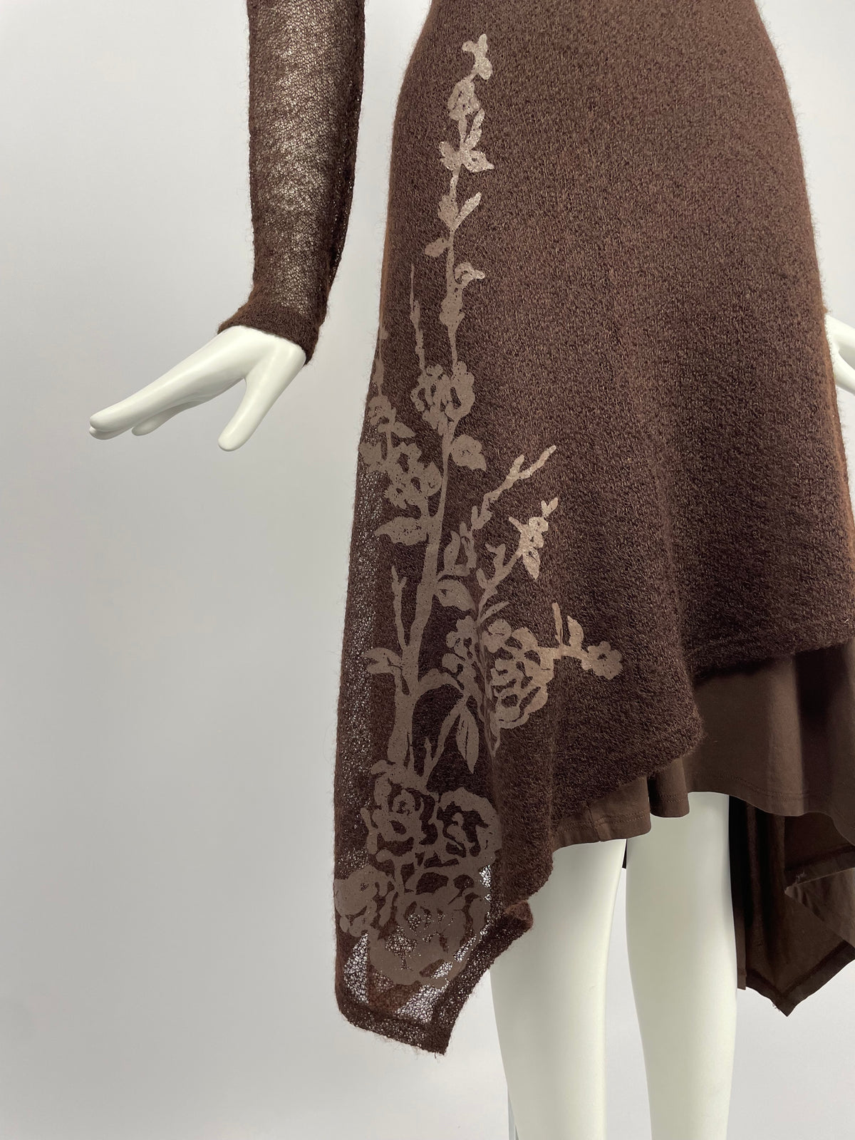 Plein Sud 1990’s double layer knit maxi dress