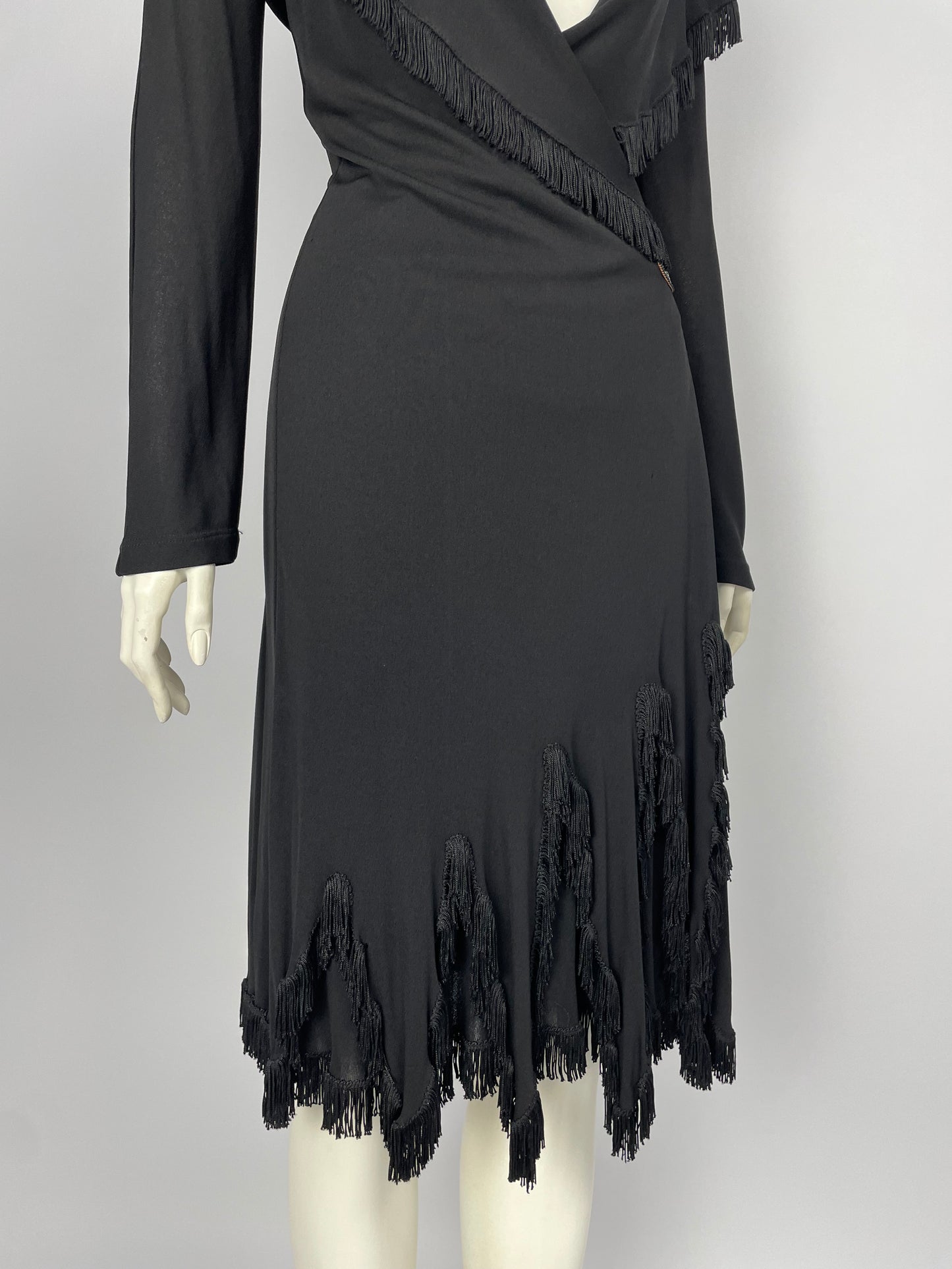 Jean Paul Gaultier 2000’s fringes belt maxi dress.