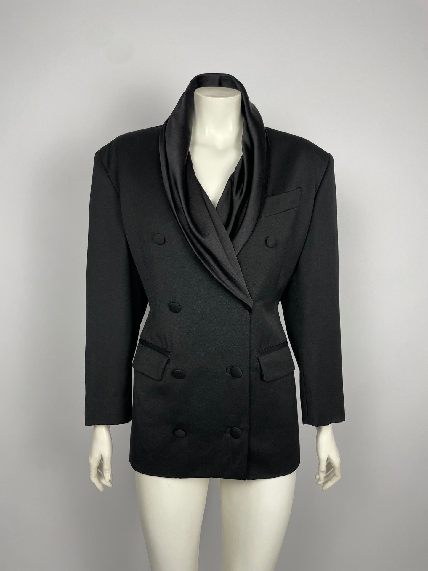 Jean Paul Gaultier 1990's silk scarf blazer