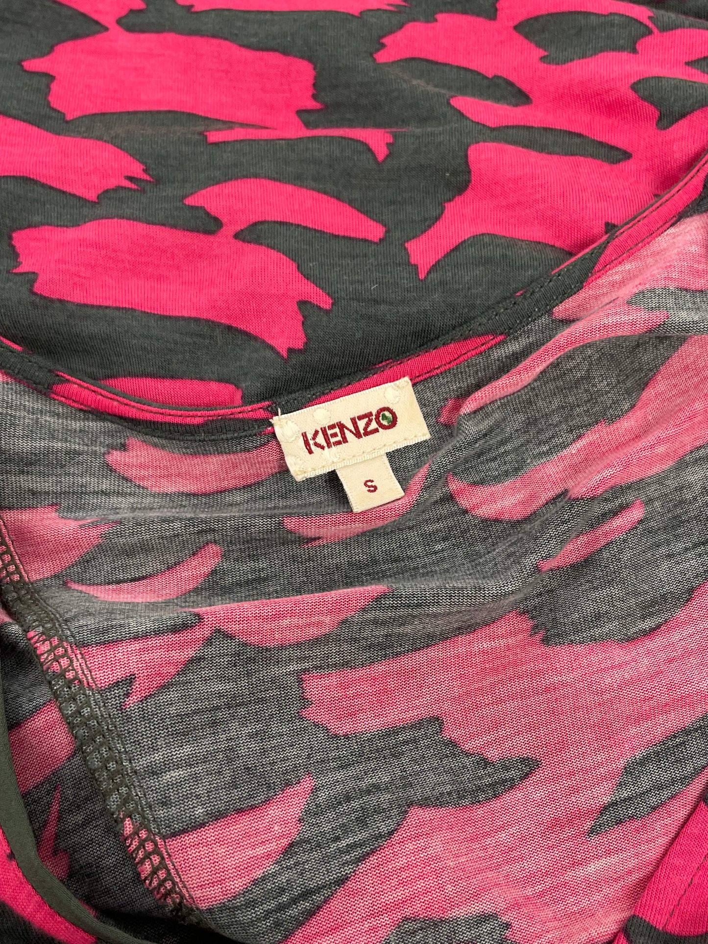 Kenzo 2000’s pink camo maxi dress.