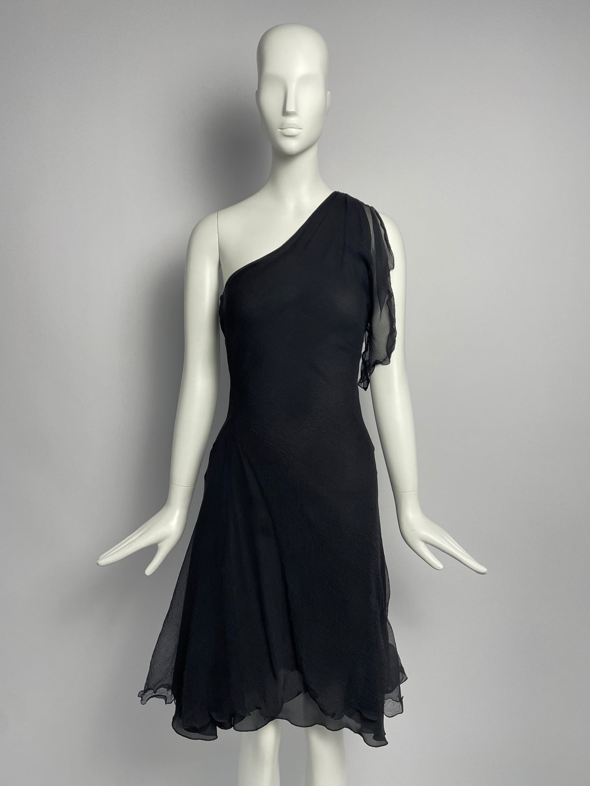 Emporio Armani 1990's Bias ruffle maxi dress