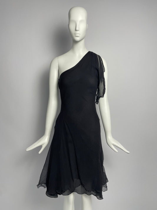 Emporio Armani 1990's Bias ruffle maxi dress