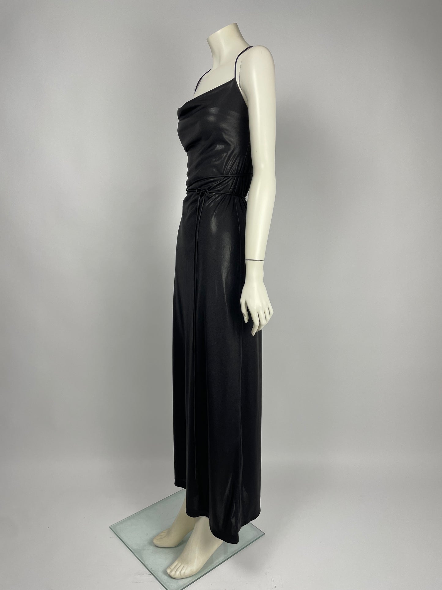 Plein Sud 1990’s Glittery bondage maxi dress