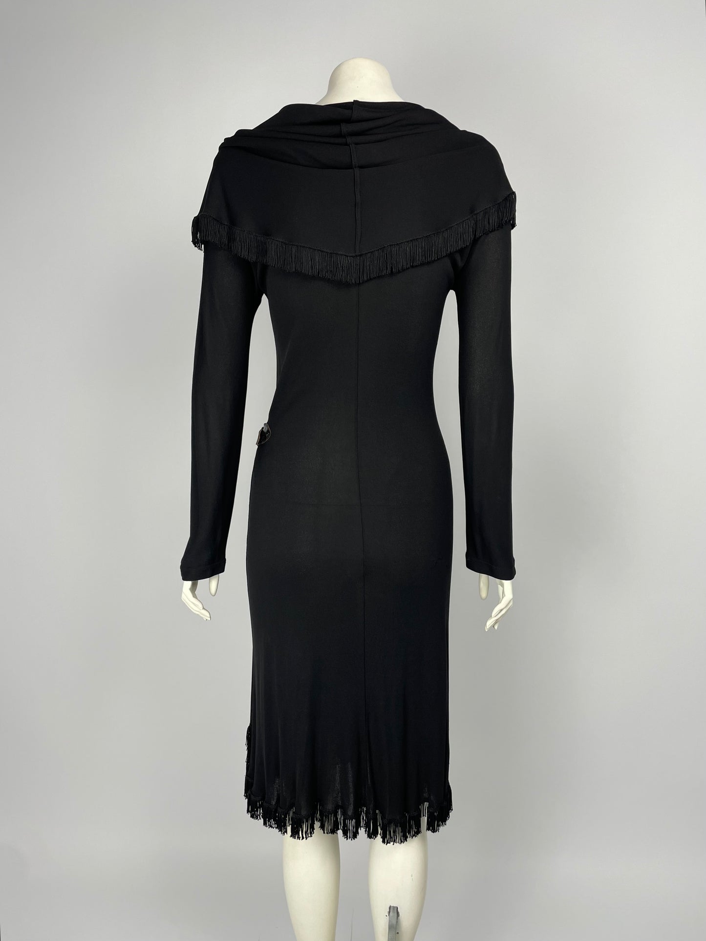 Jean Paul Gaultier 2000’s fringes belt maxi dress.