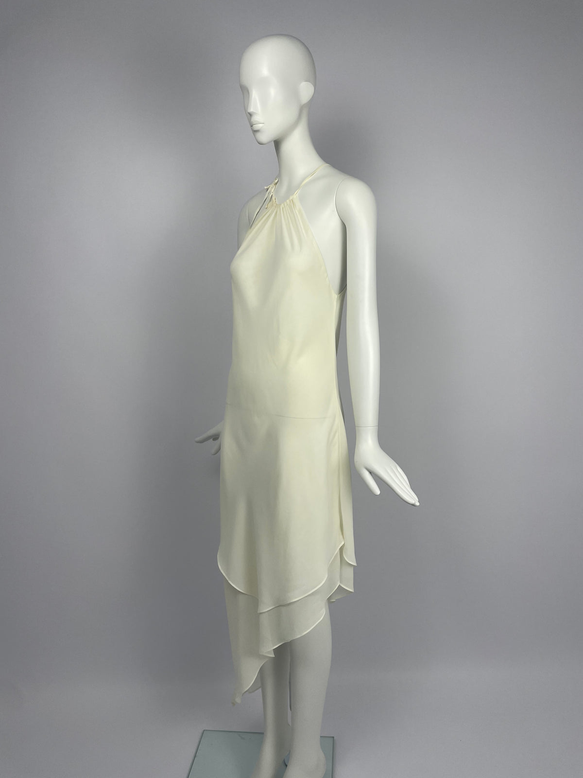 Gai Mattiolo 2000’s Double layer asymmetrical maxi dress