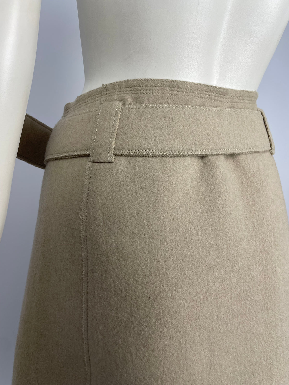 Prada 2006 wool belt mini skirt