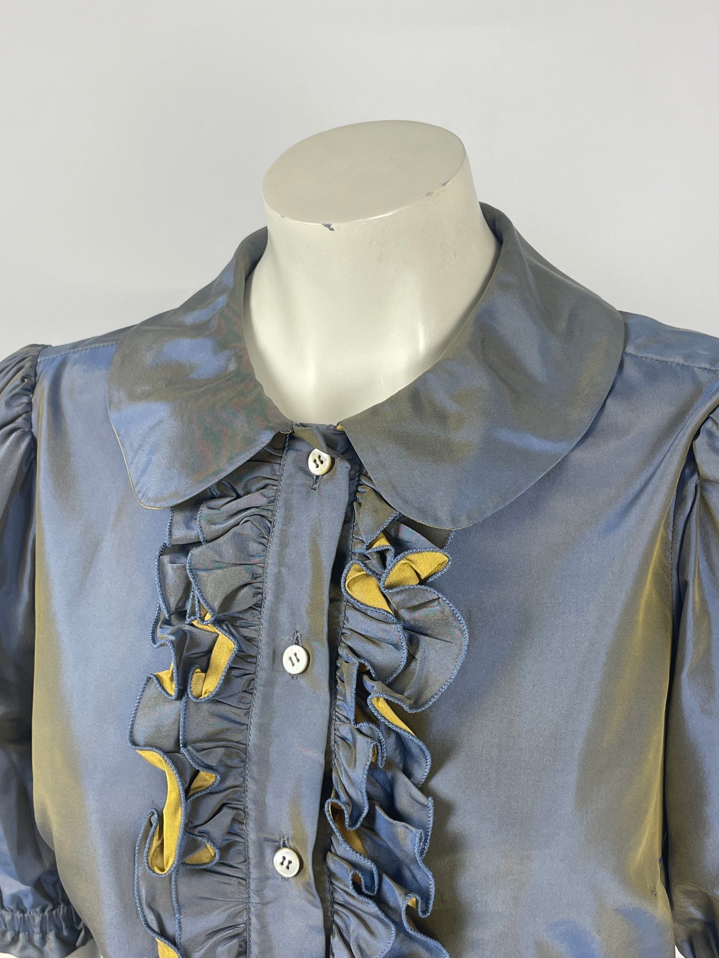 Moschino 2000’s Couture Satin ruffled shirt