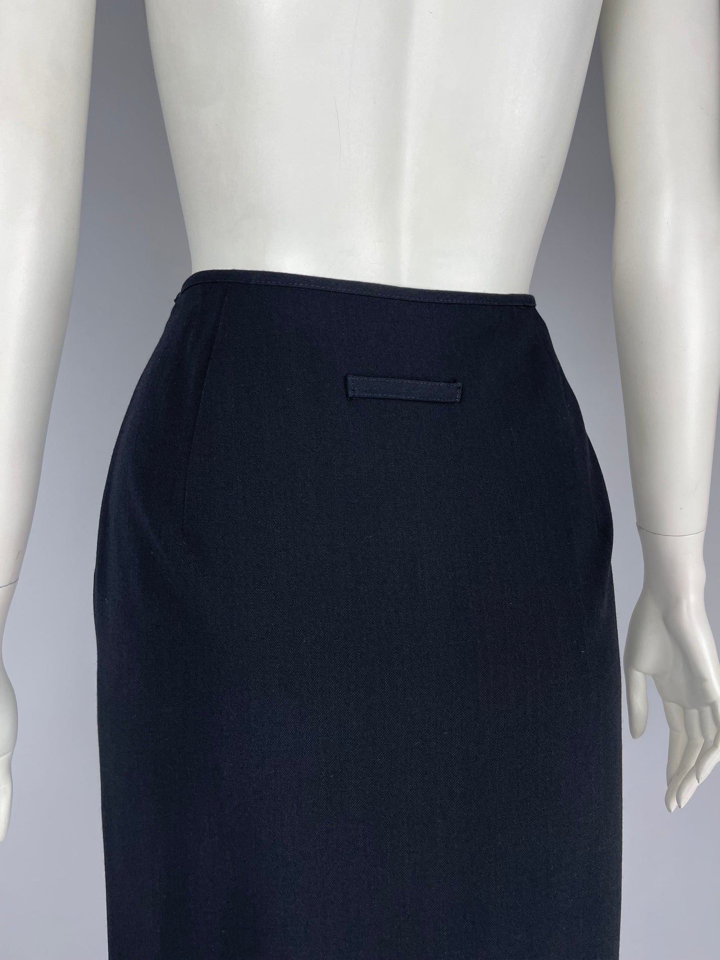Jean Paul Gaultier wool button up maxi skirt
