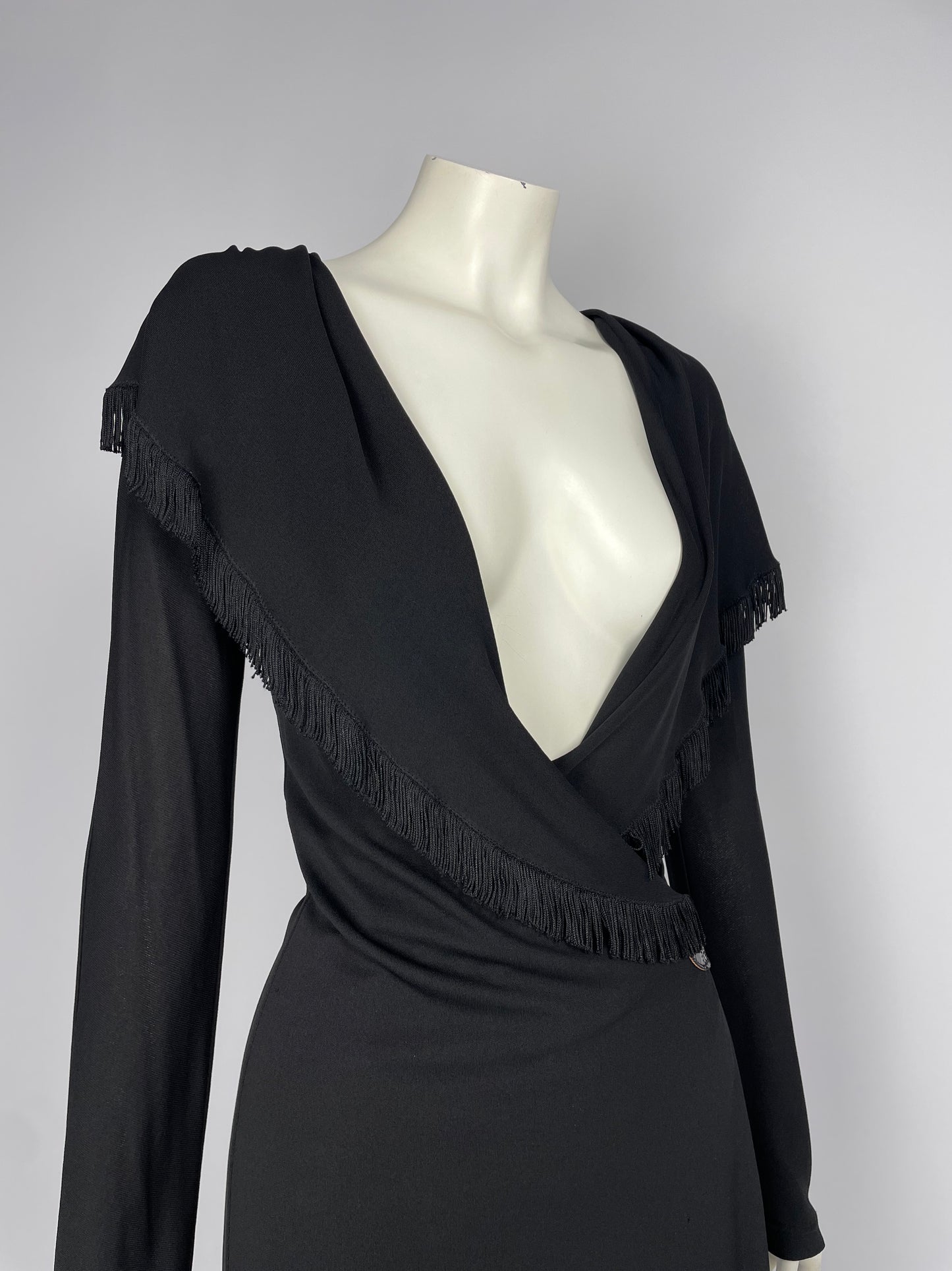 Jean Paul Gaultier 2000’s fringes belt maxi dress.