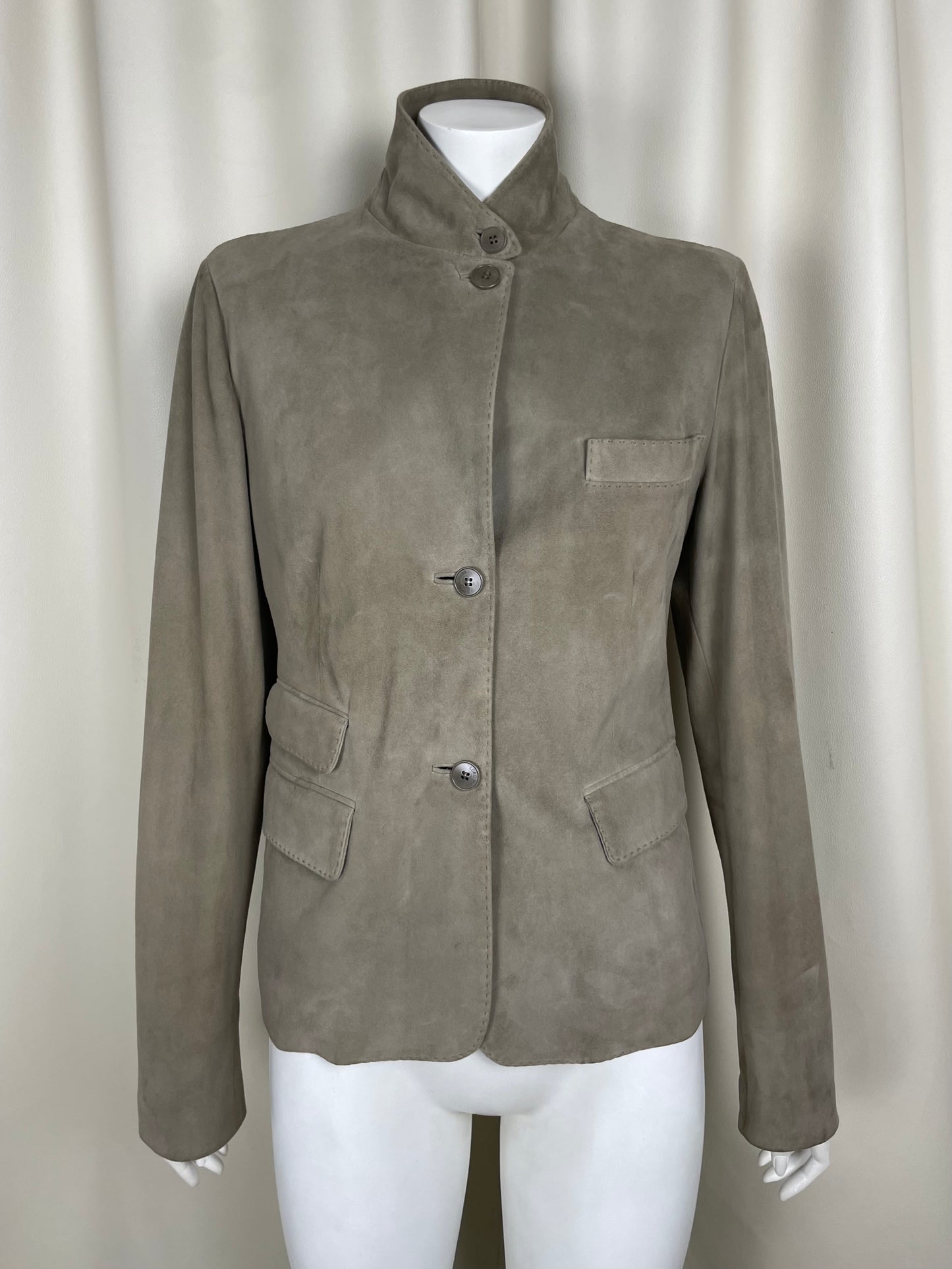 Loro Piana Asymmetrical Suede Blazer (M)
