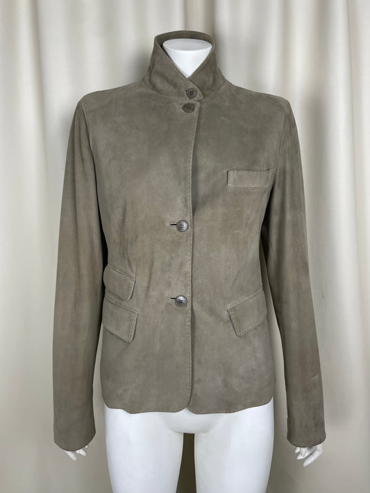 Loro Piana Asymmetrical Suede Blazer (M)