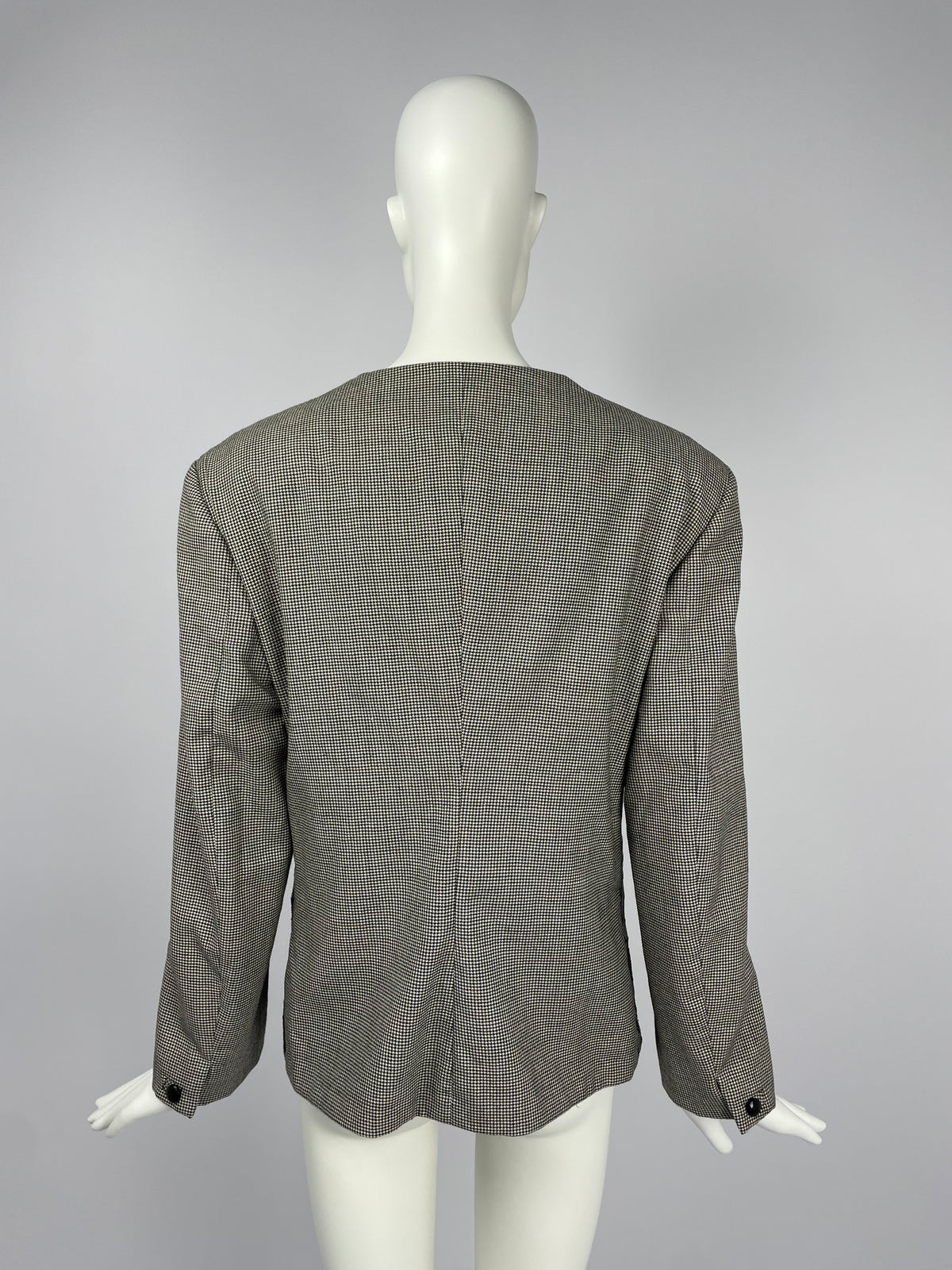 Gianni Versace Couture F/W 1989 tribal houndstood blazer